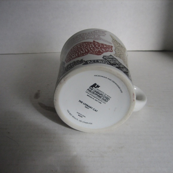 Presents of Mind The Literary Cat Ceramic Coffee Mug NWNT - Picture 4 of 5